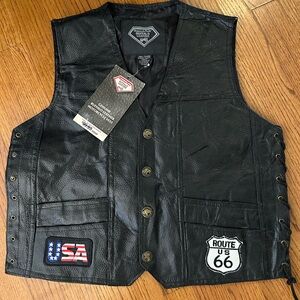 Diamond Supply Co. Black Leather Vest